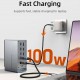 CABLETIME docking station CT-DK181-AG, 16 θυρών, USB-C σύνδεση, 100W PD, 1000Mbps, MST, γκρι