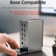 CABLETIME docking station CT-DK181-AG, 16 θυρών, USB-C σύνδεση, 100W PD, 1000Mbps, MST, γκρι