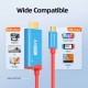 CABLETIME καλώδιο USB-C σε HDMI CT-CMHD4P, 4K/60Hz, PD100W, 2m, κόκκινο