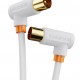 CABLETIME καλώδιο κεραίας CT-AV101-10, γωνιακό, 75 Ohm, 1m, λευκό