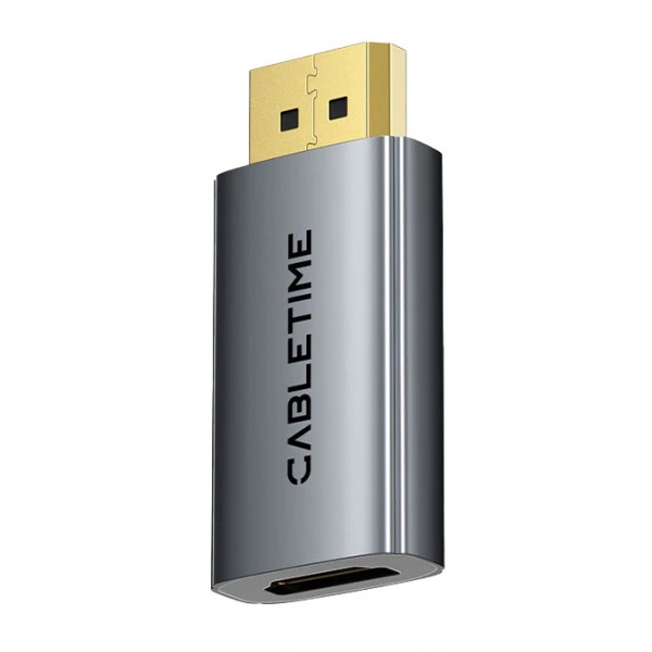 CABLETIME αντάπτορας DisplayPort σε HDMI CT-DMHF4K-AG3, 4K/30Hz, γκρι - CABLETIME