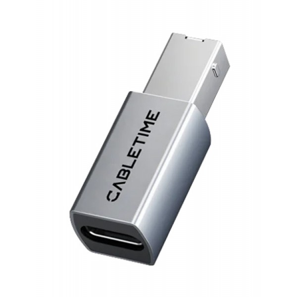 CABLETIME αντάπτορας USB-C σε USB Type B CT-CFBM2-AG, 480Mbps, γκρι - USB-C (Type-C)