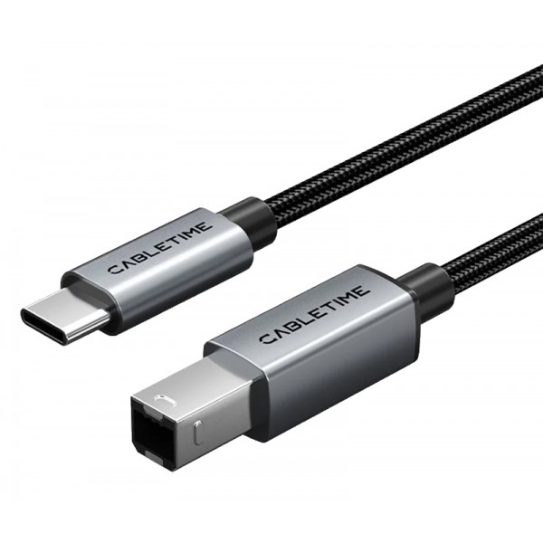 CABLETIME καλώδιο USB-C σε USB Type B CT-CMBM1, 480Mbps, 1.5m, μαύρο - CABLETIME