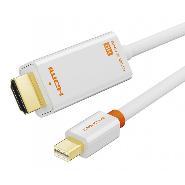 CABLETIME καλώδιο mini DisplayPort σε HDMI CT-AV588-03G, 1080p/60Hz, 1m, λευκό - Σύγκριση Προϊόντων