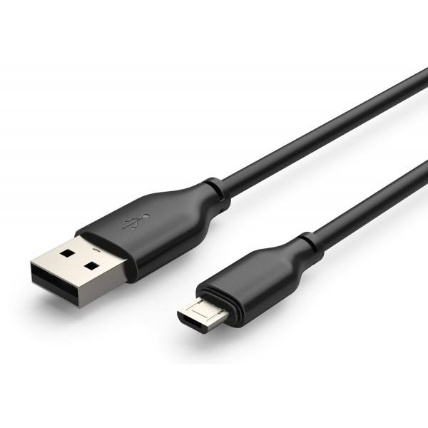 CABLETIME καλώδιο micro USB σε USB CT-C165-05G, 2.4A, 480Mbps, 0.25m, μαύρο - CABLETIME