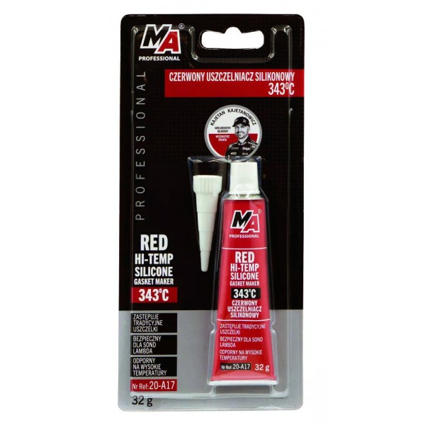 MA PROFESSIONAL κόκκινη φλαντζόκολλα σιλικόνης 20-A17, υψηλής θερμοκρασίας έως 343 °C, 32g - Service & Εργαλεία