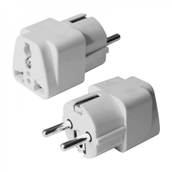 POWERTECH αντάπτορας ρεύματος PT-1544 German type/Universal, copper, λευκός - Τροφοδοσία Ρεύματος
