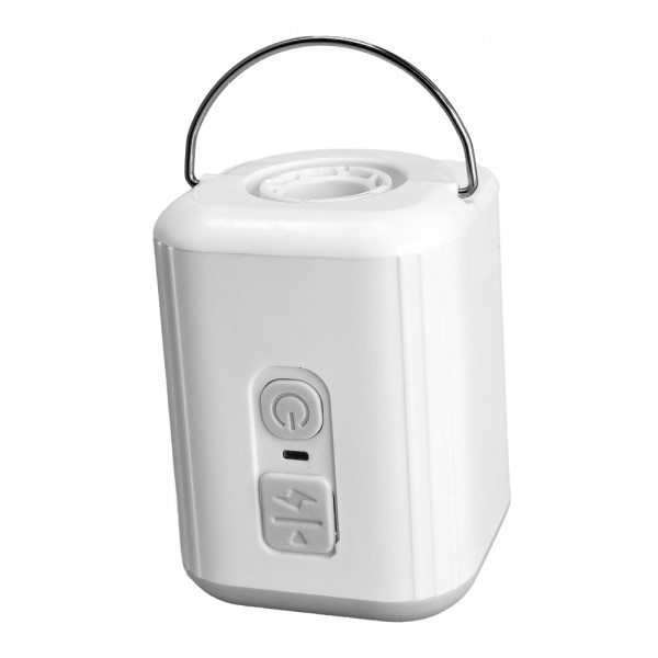 POWERTECH μίνι τρόμπα PT-1553 με φακό, 5W, επαναφορτιζόμενη, λευκή - Σπίτι & Gadgets