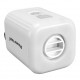 POWERTECH μίνι τρόμπα PT-1553 με φακό, 5W, επαναφορτιζόμενη, λευκή