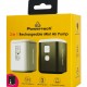 POWERTECH μίνι τρόμπα PT-1553 με φακό, 5W, επαναφορτιζόμενη, λευκή