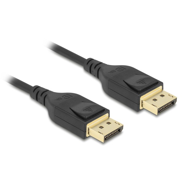 DELOCK καλώδιο DisplayPort 85660, certified, 8K/60Hz, 32.4 Gbps, 2m, μαύρο - DeLock