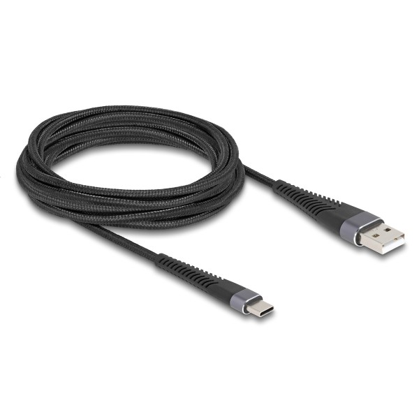 DELOCK καλώδιο USB σε USB-C 81123, 60W, 480Mbps, 3m, μαύρο - DeLock