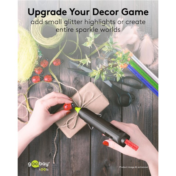 GOOBAY ράβδοι σιλικόνης 77855, Φ11mm x 200mm, glitter διάφορα χρώματα, 10τμχ