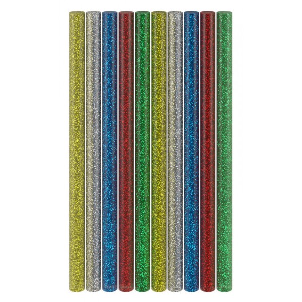 GOOBAY ράβδοι σιλικόνης 77855, Φ11mm x 200mm, glitter διάφορα χρώματα, 10τμχ - Service & Εργαλεία