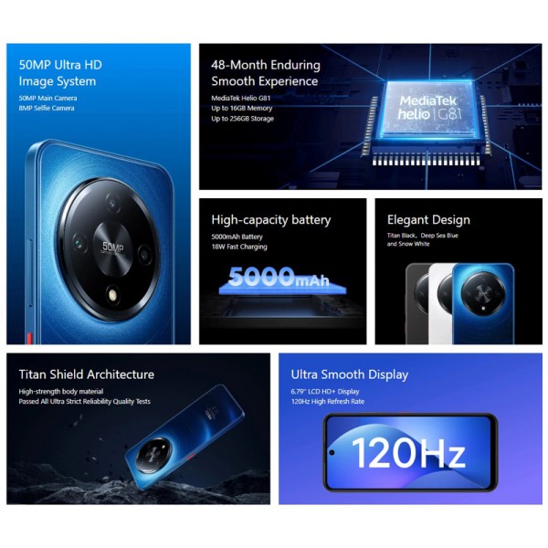 MEIZU smartphone Mblu 22 Pro, 6.79", 8/256GB, 5000mAh, μαύρο - Σύγκριση Προϊόντων