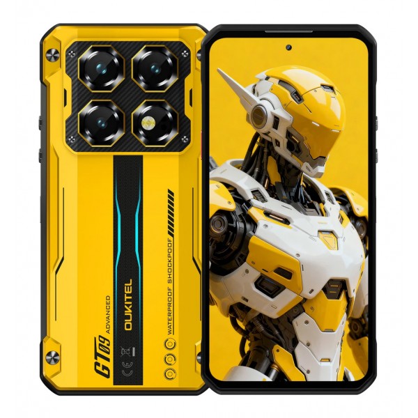 OUKITEL smartphone WP60, 7.2", 8/256GB, 5G, 10000mAh, IP68/IP69K/MIL-STD-810H, κίτρινο - OUKITEL