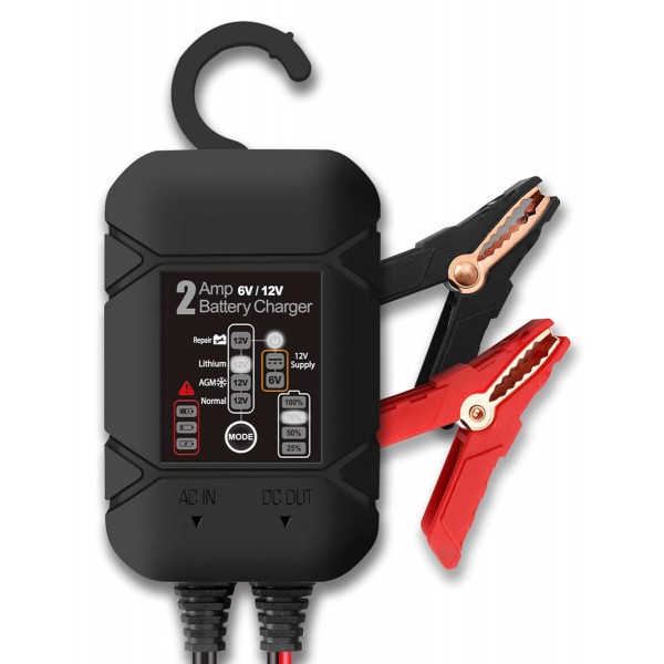 BYGD φορτιστής & συντηρητής μπαταρίας αυτοκινήτου S2000, 6-12V/2A - Σπίτι & Gadgets