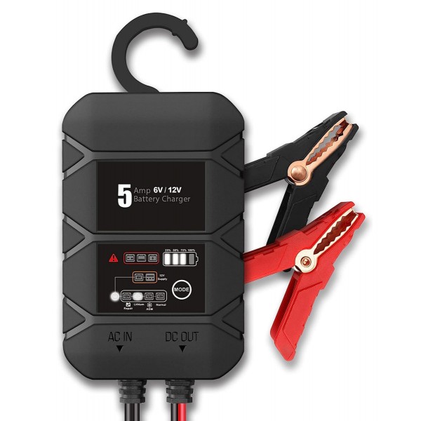 BYGD φορτιστής & συντηρητής μπαταρίας αυτοκινήτου S5000, 6V/2A 12V/5A - Σπίτι & Gadgets