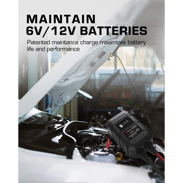 BYGD φορτιστής & συντηρητής μπαταρίας αυτοκινήτου S5000, 6V/2A 12V/5A