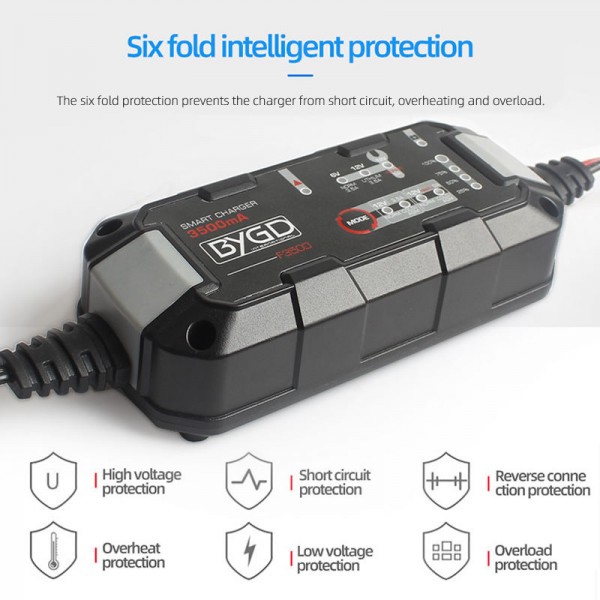 BYGD φορτιστής & συντηρητής μπαταρίας αυτοκινήτου F3500, 6-12V/3.5A - Σπίτι & Gadgets