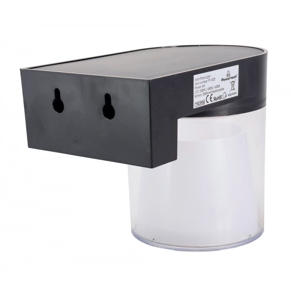 POWERTECH LED ηλιακό φωτιστικό PT-1520 με αισθητήρα κίνησης, 4W, 2000mAh, μαύρο - Φωτιστικά τοίχου