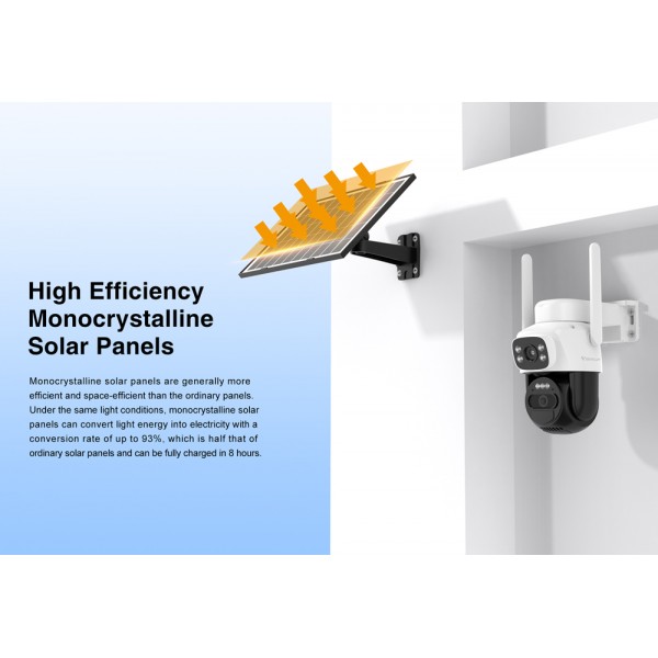 VSTARCAM smart ηλιακή κάμερα BG622DR, dual lens, 2MP, 4G, SD, PTZ, IP66
