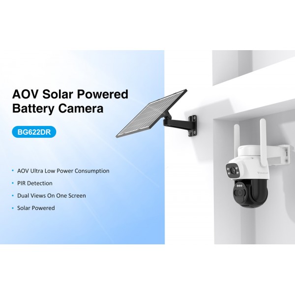 VSTARCAM smart ηλιακή κάμερα BG622DR, dual lens, 2MP, 4G, SD, PTZ, IP66 - VSTARCAM