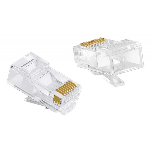 POWERTECH βύσμα RJ45 CAB-N447, ανοιχτού τύπου, Cat 6/6a UTP, διάφανο, 50τμχ - Διάφορα Δικτύου