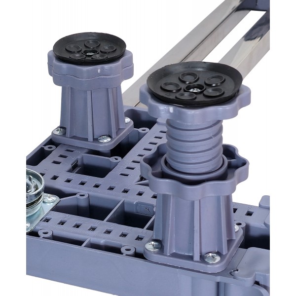 HOME USE βάση λευκών συσκευών HUH-0260 με ρόδες, ρυθμιζόμενη 70x90cm, έως 500kg, γκρι