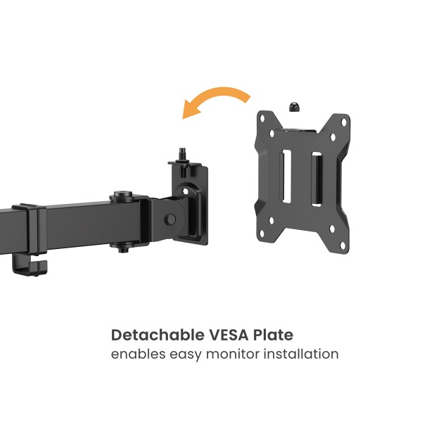 POWERTECH βάση γραφείου για 2x οθόνες PT-1552, 17-32", έως 10kg