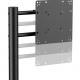 BRATECK βάση τηλεόρασης δαπέδου FS54-22T-02W, 17-43", έως 15kg, με ράφι & ροδάκια, μαύρη