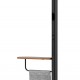 BRATECK βάση τηλεόρασης δαπέδου FS54-22T-02W, 17-43", έως 15kg, με ράφι & ροδάκια, μαύρη