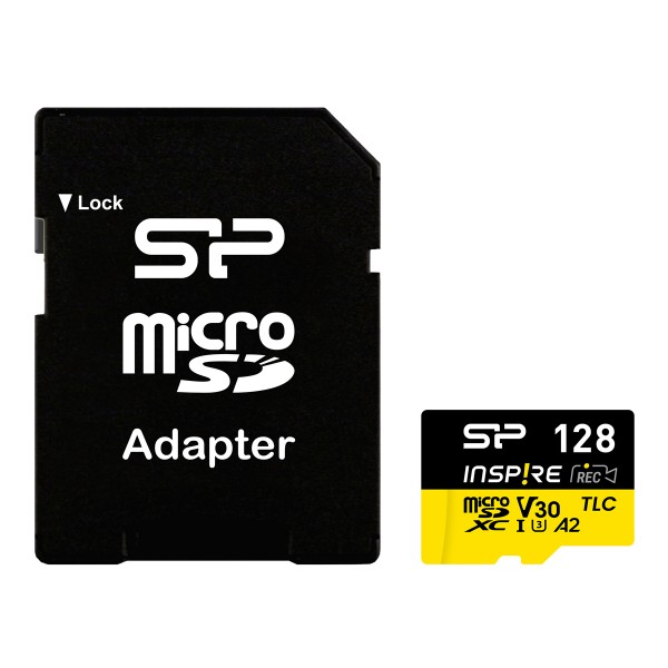 SILICON POWER κάρτα μνήμης microSDXC Inspire, 128GB, UHS-I U3 A1 V30 - Κάρτες Μνήμης