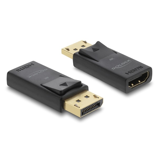DELOCK αντάπτορας DisplayPort σε HDMI 61086, 4K/60Hz, active, μαύρος - Σύγκριση Προϊόντων