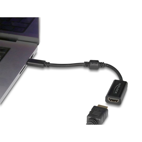 DELOCK αντάπτορας USB-C σε HDMI 61085, 8K/60Hz, μαύρος - USB-C (Type-C)