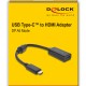 DELOCK αντάπτορας USB-C σε HDMI 61085, 8K/60Hz, μαύρος