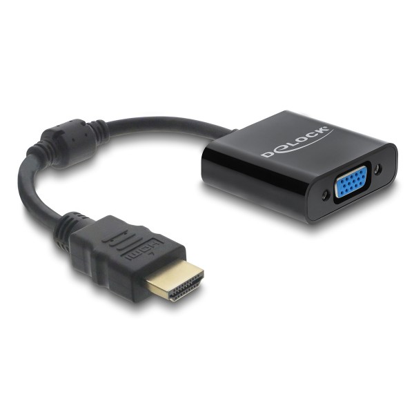DELOCK αντάπτορας HDMI σε VGA 61077, 1080p, μαύρος - Σύγκριση Προϊόντων