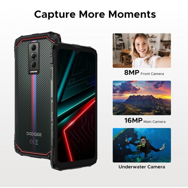 DOOGEE smartphone Blade 10 Energy, 6.56", 4/128GB, 6150mAh, IP68/IP69K/MIL-STD-810H, μαύρο