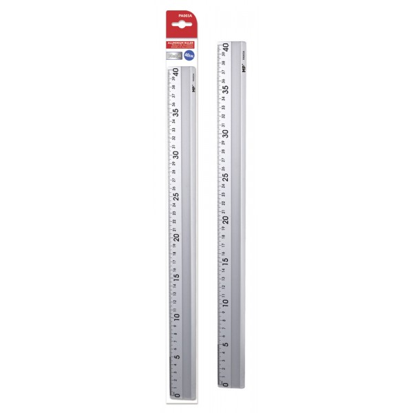 MP μεταλλικός χάρακας PA003A, 40cm, ασημί - Αναλώσιμα - Είδη Γραφείου
