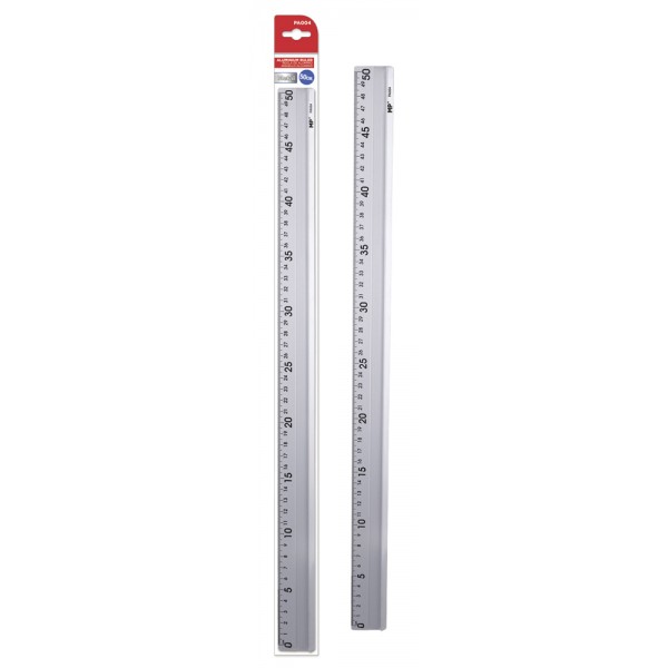 MP μεταλλικός χάρακας PA004, 50cm, ασημί - Αναλώσιμα - Είδη Γραφείου