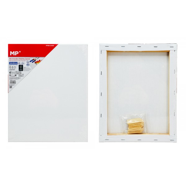 MP καμβάς τελάρο ζωγραφικής PP98-2430, 24x30cm, 280gr/m², λευκός - Γραφική Ύλη