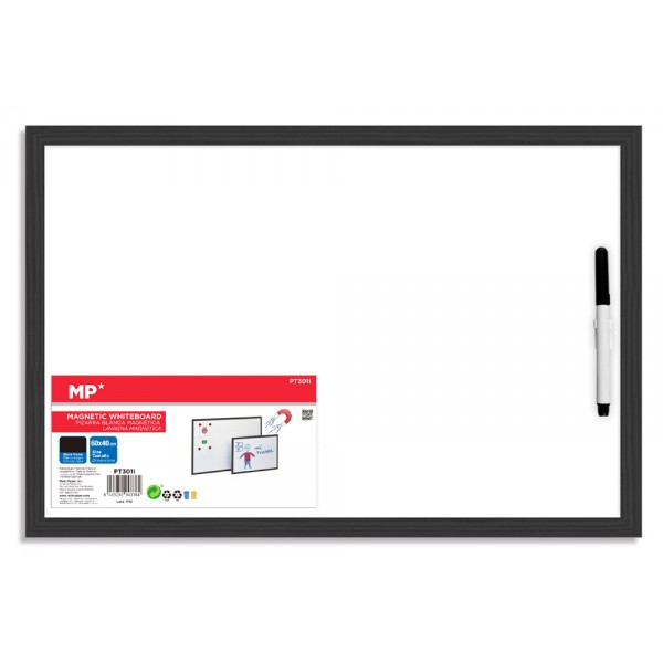 MP πίνακας μαρκαδόρου PT301I με μαρκαδόρο, μαγνητικός, 60x40cm - Γραφική Ύλη