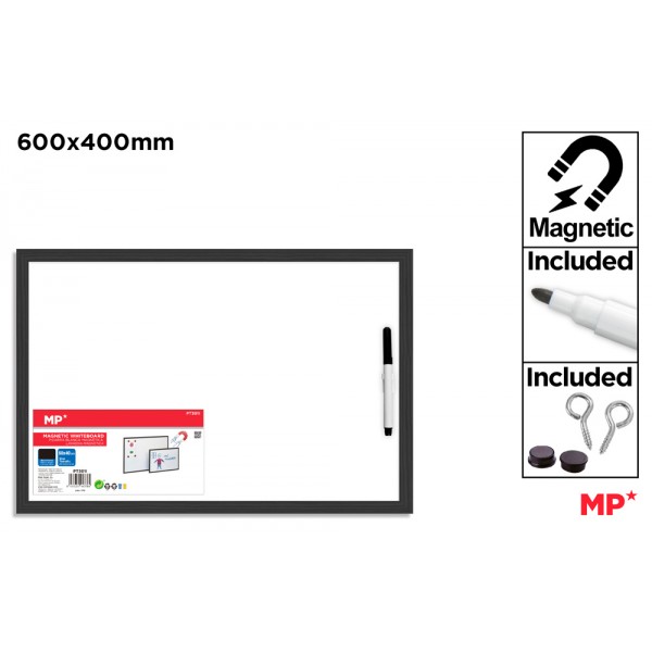 MP πίνακας μαρκαδόρου PT301I με μαρκαδόρο, μαγνητικός, 60x40cm - Γραφική Ύλη