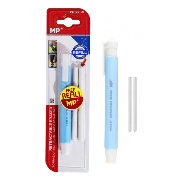 MP μηχανική γόμα για μολύβι PG122-01 με 2x ανταλλακτικά, μπλε - 