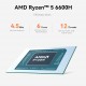 BEELINK mini PC EQR6, AMD Ryzen 5 6600H, 24GB, 500GB M.2, Windows 11 Pro