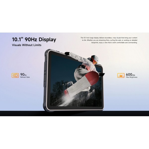ULEFONE tablet RugKing Pad 2 Pro, 10.1", 8/256GB, 10200mAh, IP68/IP69K/MIL-STD-810H, 4G, μαύρο