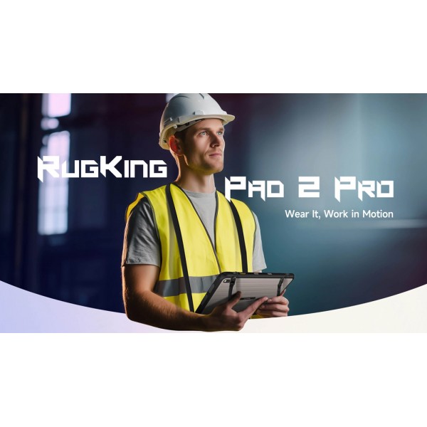 ULEFONE tablet RugKing Pad 2 Pro, 10.1", 8/256GB, 10200mAh, IP68/IP69K/MIL-STD-810H, 4G, μαύρο - Mobile