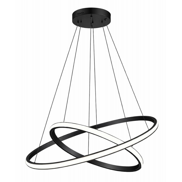 POWERTECH LED φωτιστικό οροφής PT-1525, 25W, 4000K, Φ40x120cm, μαύρο - Φωτιστικά Οροφής