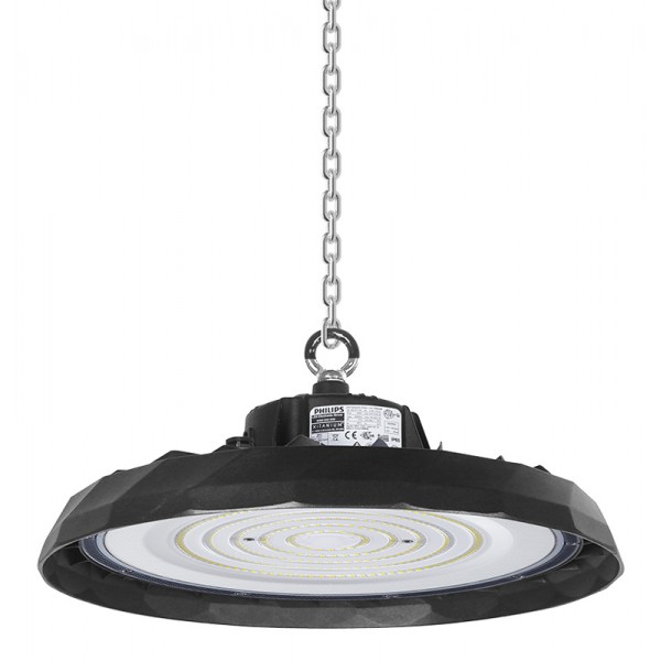 POWERTECH LED φωτιστικό καμπάνα PT-1531, 100W, 6500K, Φ30x11cm, IP65, μαύρο - Σύγκριση Προϊόντων