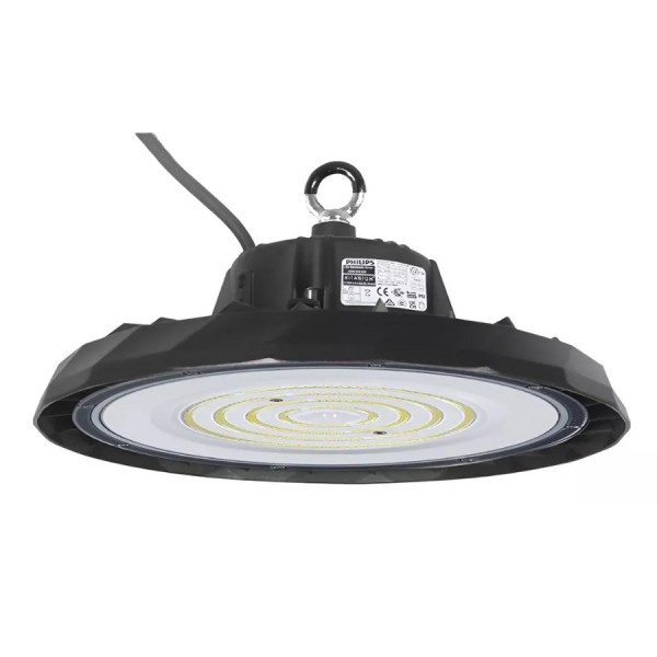 POWERTECH LED φωτιστικό καμπάνα PT-1531, 100W, 6500K, Φ30x11cm, IP65, μαύρο - Σύγκριση Προϊόντων